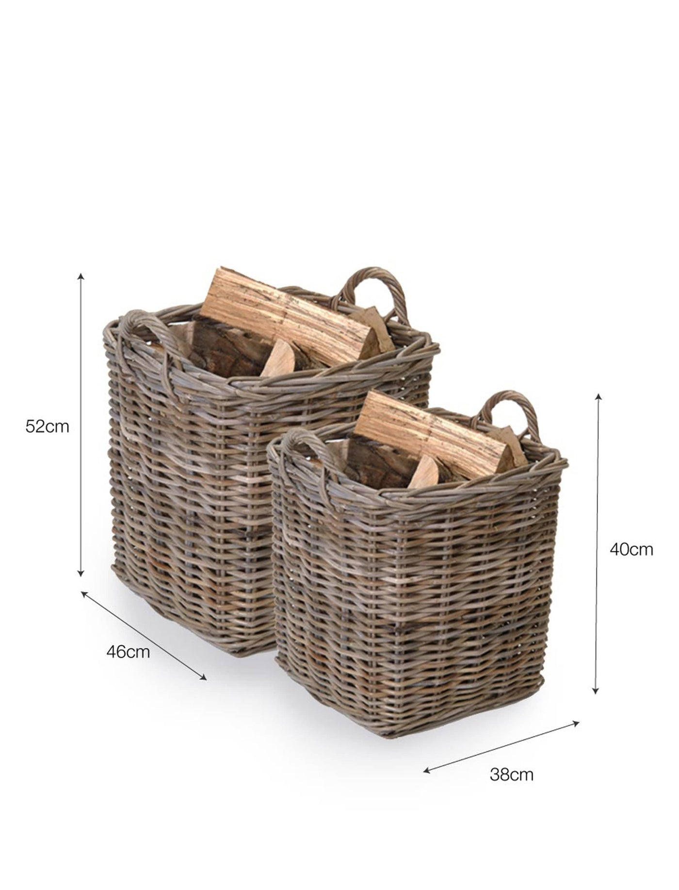 Garden Trading Accessories Set of 2 Square Baskets House of Isabella UK