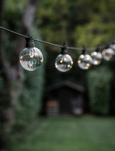 Garden Trading Outdoors Festoon Linear Lights - Black - 10 Bulbs House of Isabella UK