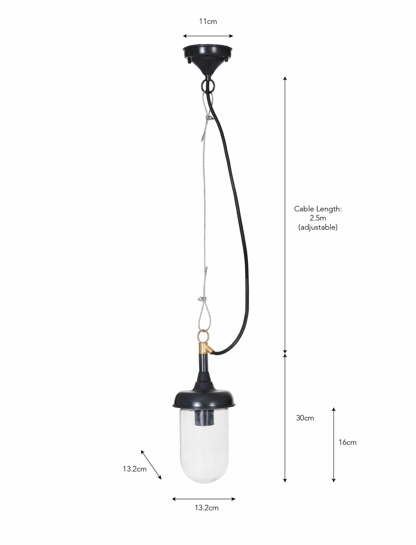 Garden Trading Outdoors Harbour Outdoor Pendant Light - Carbon House of Isabella UK