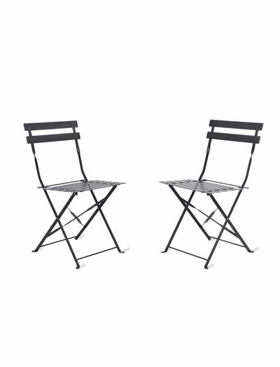 Garden Trading Outdoors Pair of Bistro Chairs - Carbon House of Isabella UK