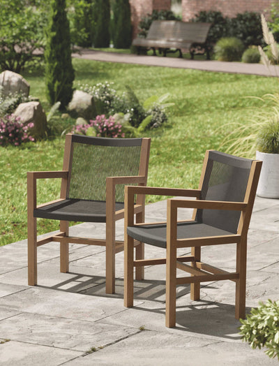 Garden Trading Outdoors Pair of Mylor Armchairs - Black House of Isabella UK