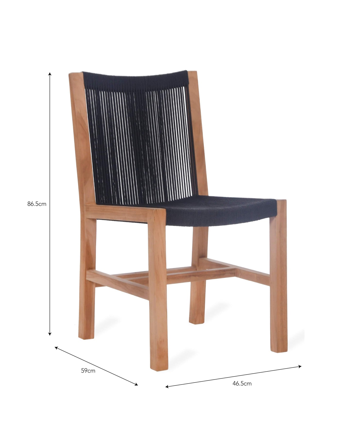 Garden Trading Outdoors Pair of Mylor Dining Chairs - Black House of Isabella UK