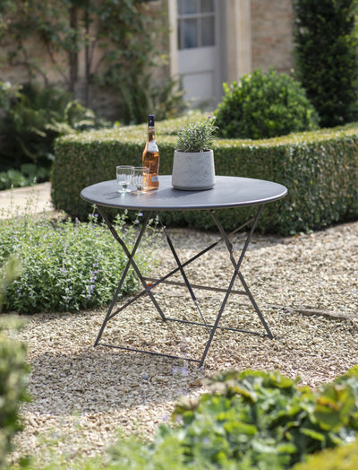 Garden Trading Outdoors Rive Droite Bistro Table - Large - Carbon House of Isabella UK