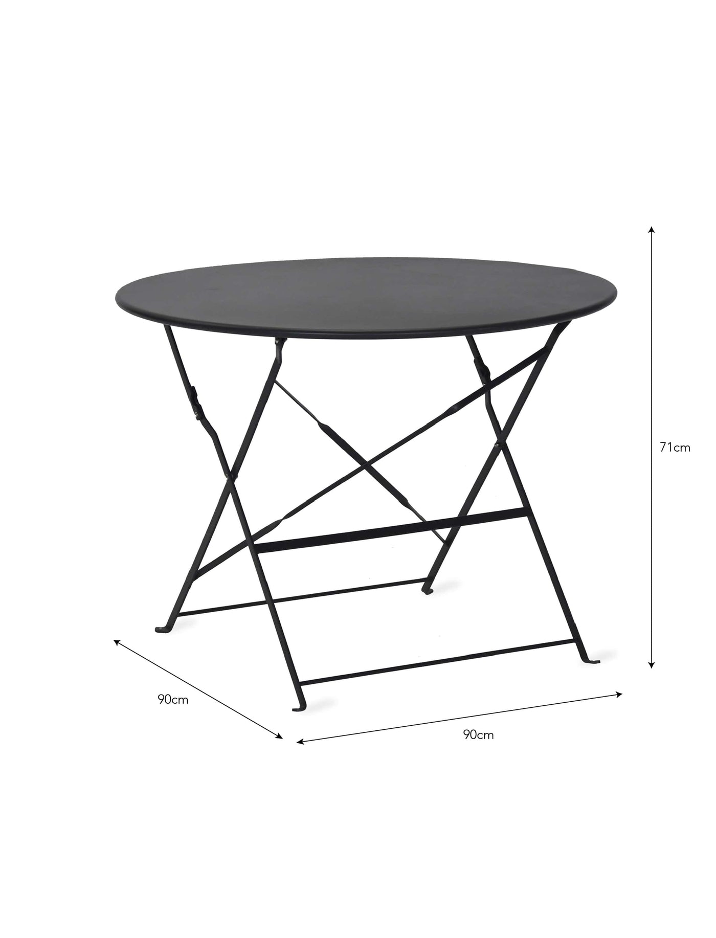 Garden Trading Outdoors Rive Droite Bistro Table - Large - Carbon House of Isabella UK