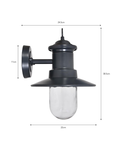Garden Trading Outdoors Ships Wall Light - Carbon House of Isabella UK