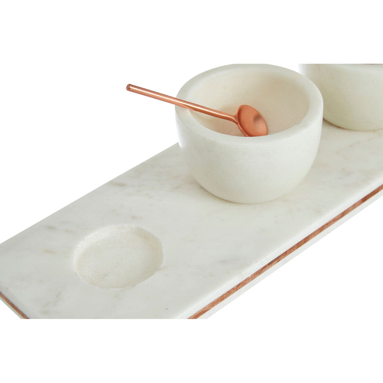 Hamilton Interiors Accessories 3 Pc Marble And Copper Inlay Serving Board Set House of Isabella UK