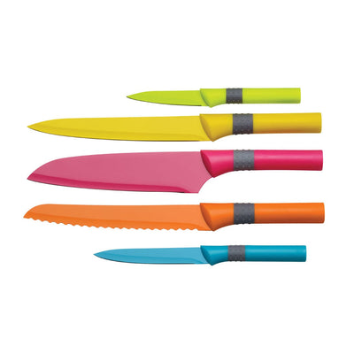 Hamilton Interiors Accessories 5Pc Knife Set With Rubber Handle House of Isabella UK