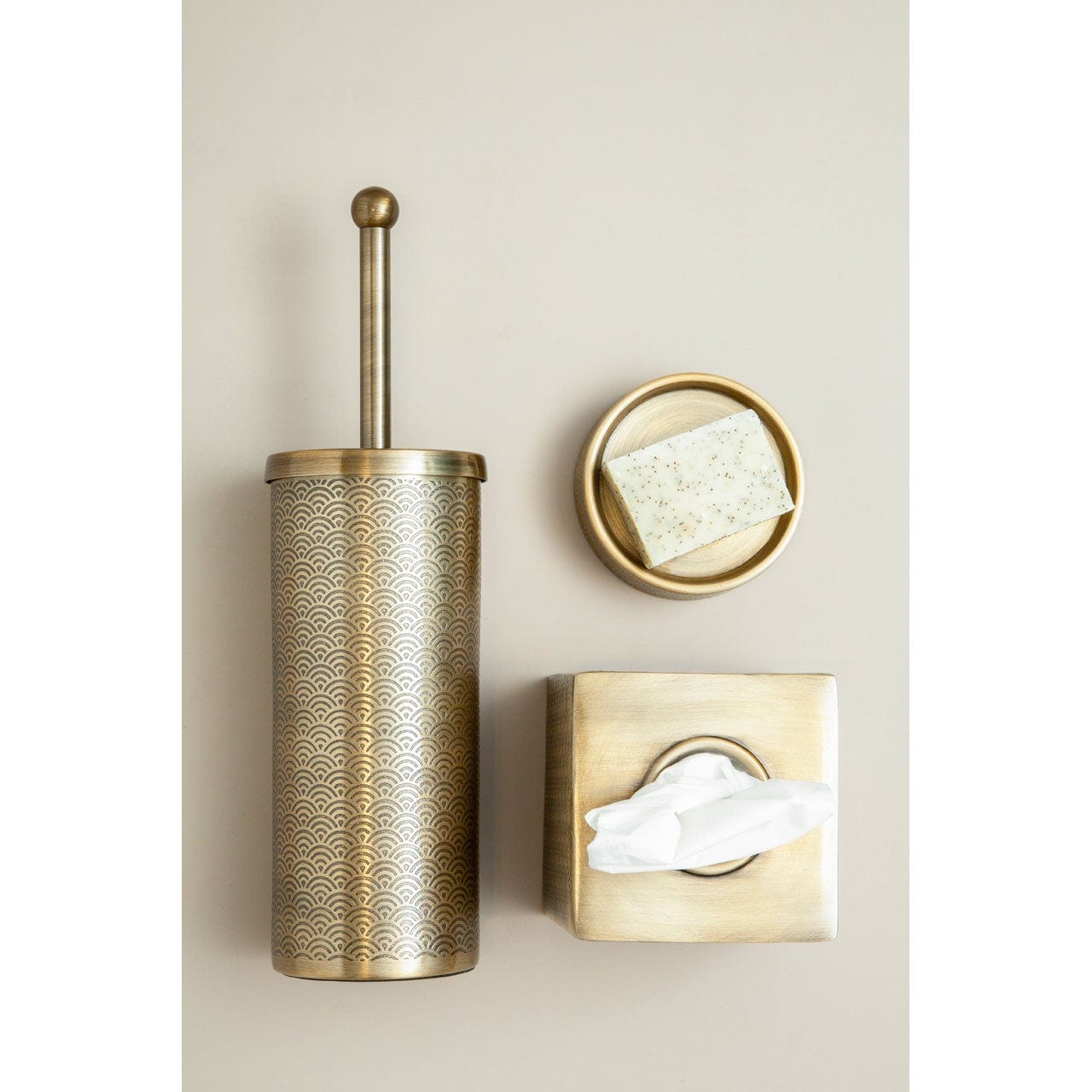Hamilton Interiors Accessories Allure Gold Finish Aluminium Tissue Box House of Isabella UK