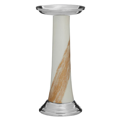 Hamilton Interiors Accessories Alma White / Gold Candle Holder House of Isabella UK