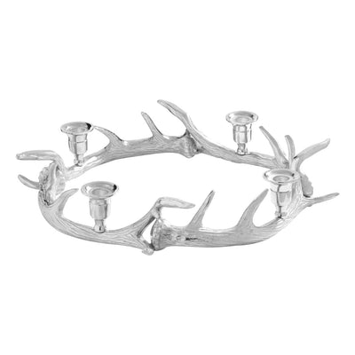 Hamilton Interiors Accessories Antler Wreath 4 Candle Holder House of Isabella UK