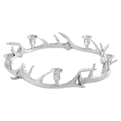 Hamilton Interiors Accessories Antler Wreath 5 Candle Holder House of Isabella UK