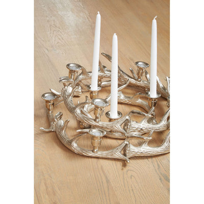 Hamilton Interiors Accessories Antler Wreath 5 Candle Holder House of Isabella UK