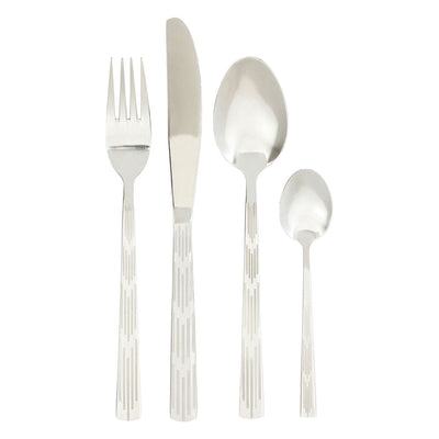Hamilton Interiors Accessories Avie 24Pc Etched Cutlery Set House of Isabella UK
