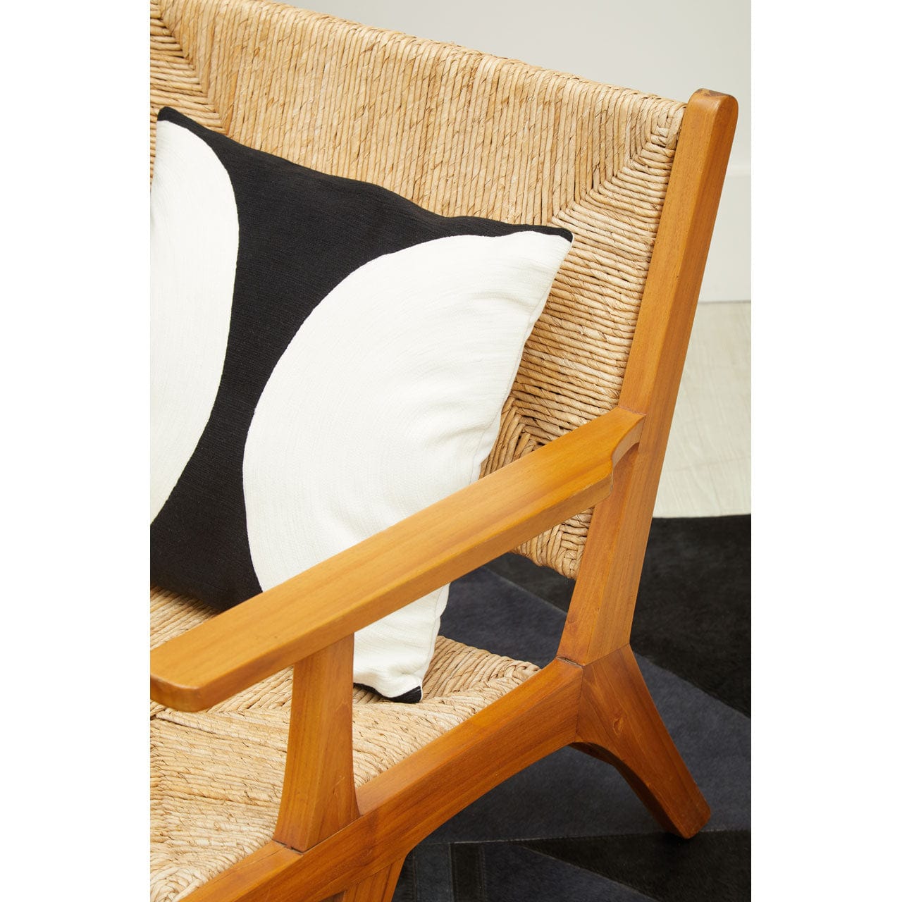 Hamilton Interiors Accessories Bosie Ozella Black And White Semi-Circular Design Cushion House of Isabella UK