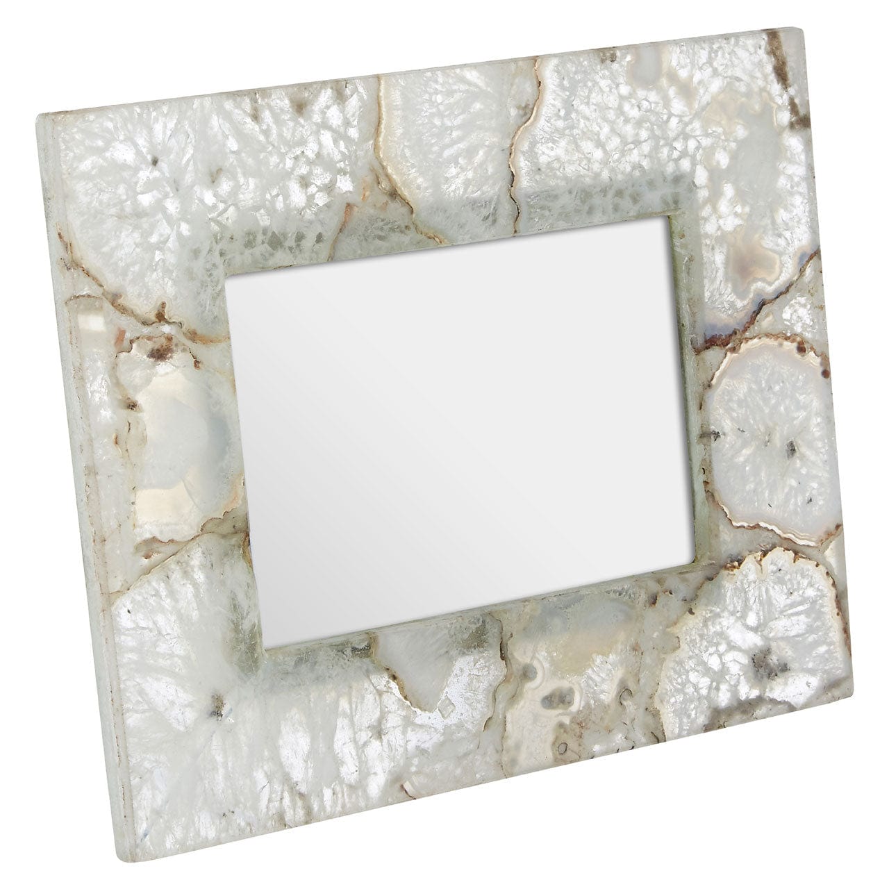 Hamilton Interiors Accessories Bowerbird White Agate 4 X 6 Photo Frame House of Isabella UK