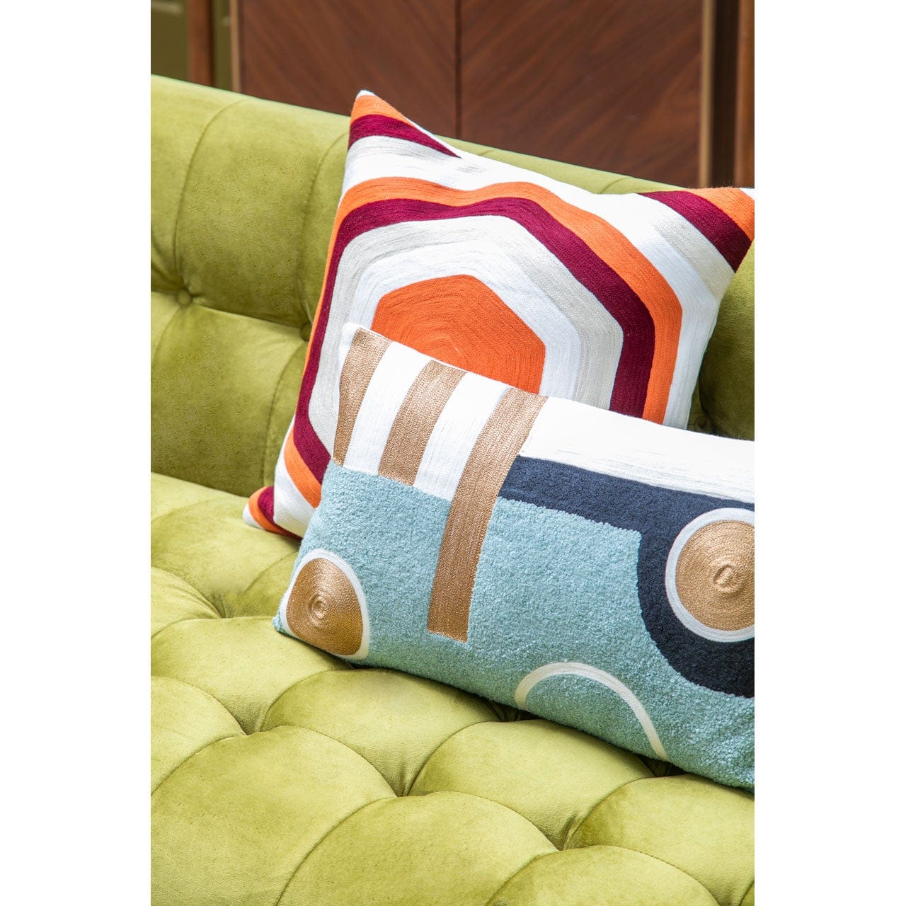 Hamilton Interiors Accessories Bowie Ozella Abstract Rectangular Cushion House of Isabella UK