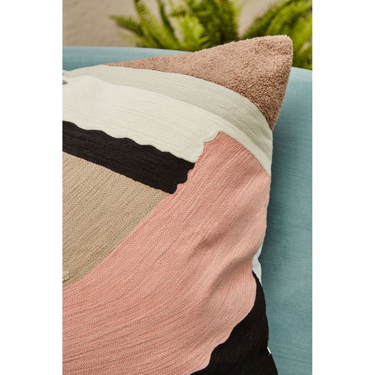 Hamilton Interiors Accessories Bowie Ozella Pink Grey And Blue Cushion House of Isabella UK