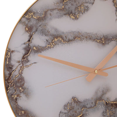 Hamilton Interiors Accessories Celina Marble Effect Wall Clock House of Isabella UK
