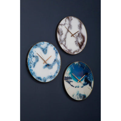 Hamilton Interiors Accessories Celina Marble Effect Wall Clock House of Isabella UK