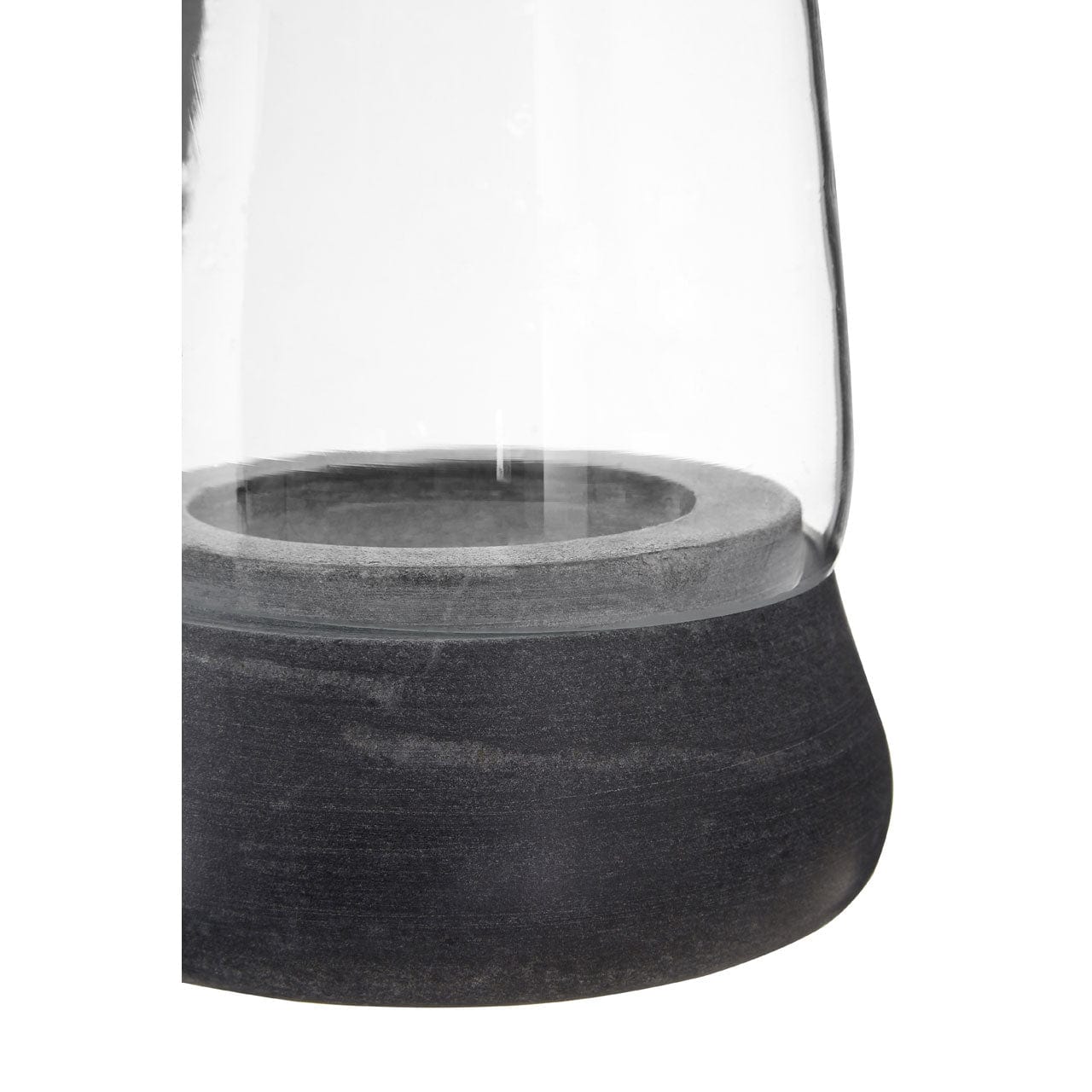 Hamilton Interiors Accessories Complements Grey Marble/Glass Candle Holder House of Isabella UK
