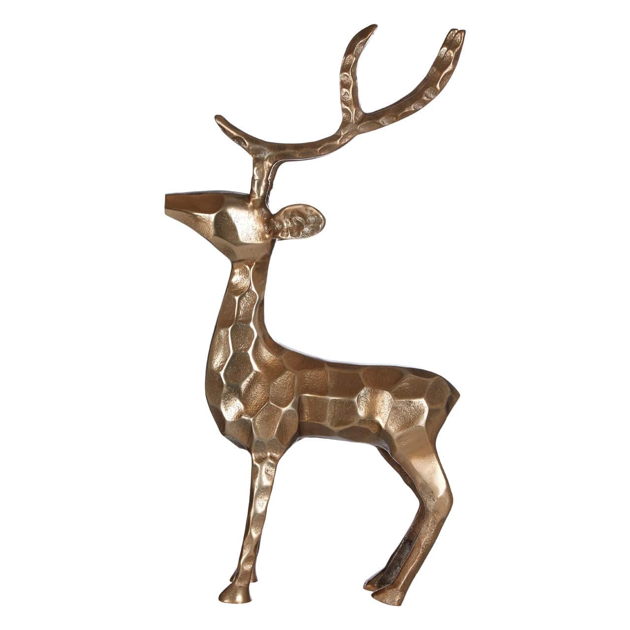 Hamilton Interiors Accessories Decorative Gold Finish Standing Stag House of Isabella UK