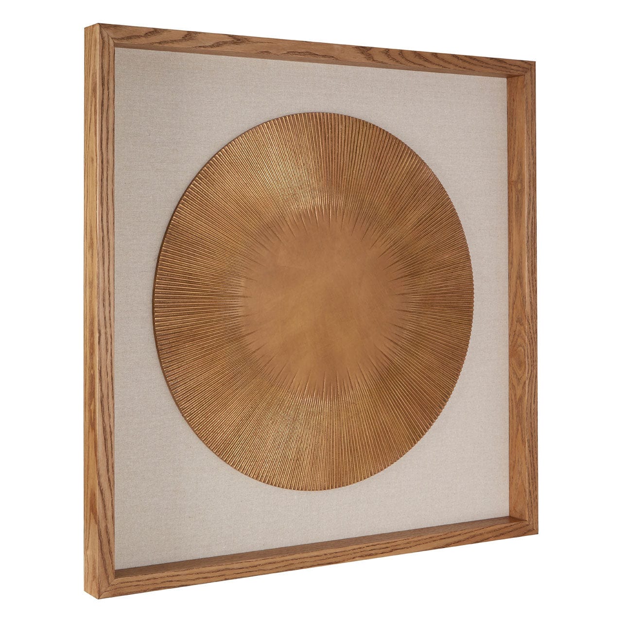 Hamilton Interiors Accessories Framed Two Tone Gold/ Beige Round Carving Wall Art House of Isabella UK
