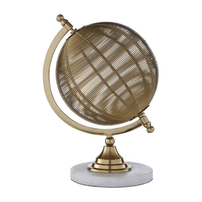 Hamilton Interiors Accessories Gold Wire Globe With Marble Base House of Isabella UK