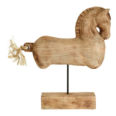 Hamilton Interiors Accessories Natural Wood Horse Sculpture House of Isabella UK