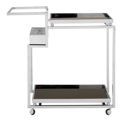 Hamilton Interiors Accessories Novo 3 Tier Trolley With Silver Finish Frame House of Isabella UK