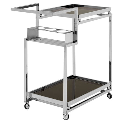 Hamilton Interiors Accessories Novo 3 Tier Trolley With Silver Finish Frame House of Isabella UK
