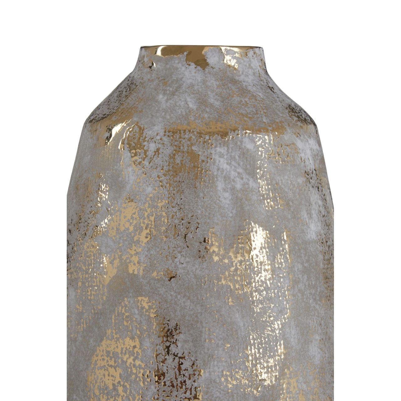 Hamilton Interiors Accessories Orvena Grey And Gold Ceramic Vase House of Isabella UK