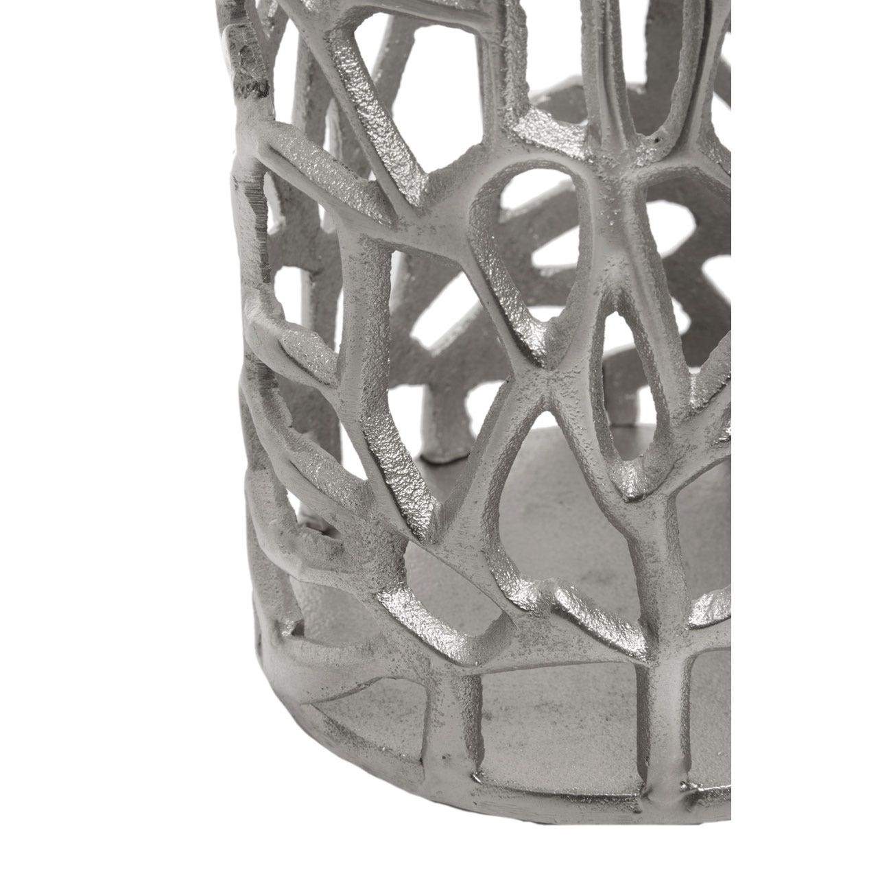 Hamilton Interiors Accessories Prato Large Silver Finish Candle Holder House of Isabella UK