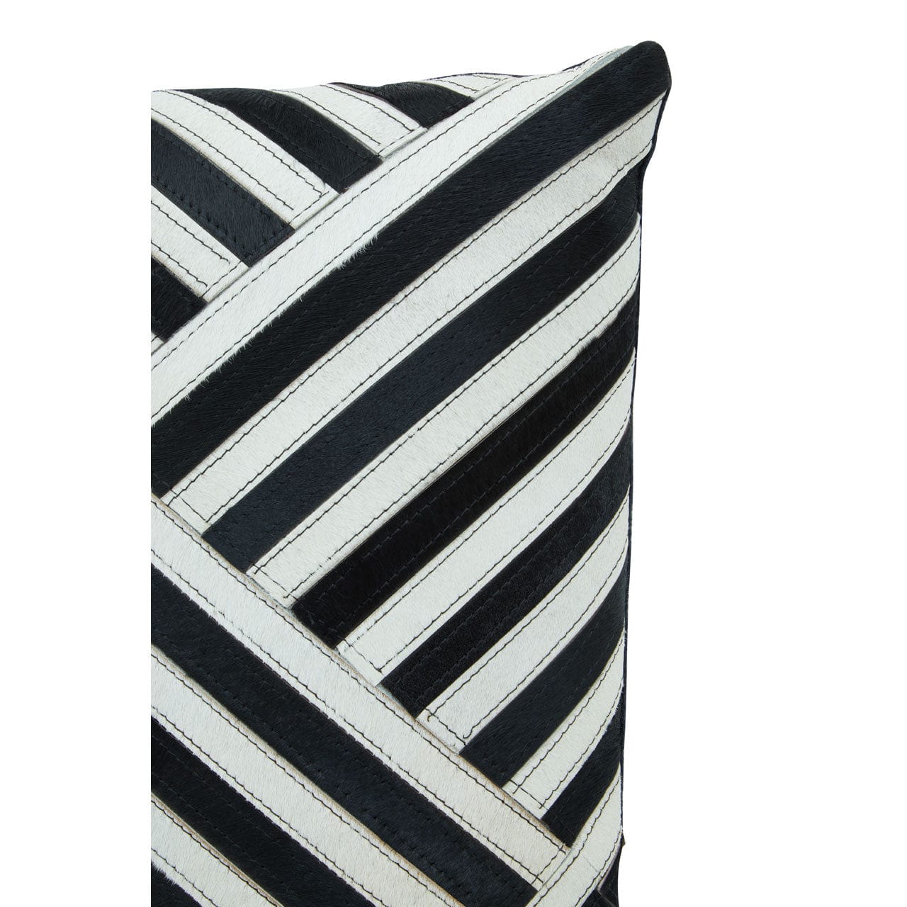 Hamilton Interiors Accessories Safira Black And White Suede Cushion House of Isabella UK