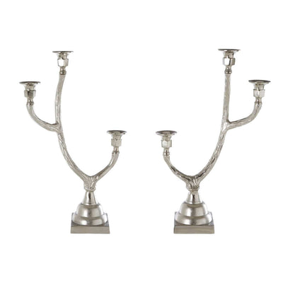 Hamilton Interiors Accessories Set Of 2 Antler Candle Holders House of Isabella UK