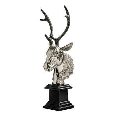 Hamilton Interiors Accessories Stag Head Sculpture With Nickel Finish House of Isabella UK