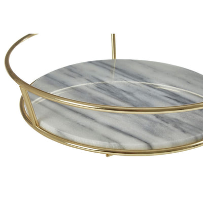 Hamilton Interiors Accessories White Marble / Brass Finish Fruit Basket House of Isabella UK