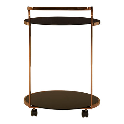 Hamilton Interiors Dining Ackley2 Tier Gold Finish Drinks Trolley House of Isabella UK