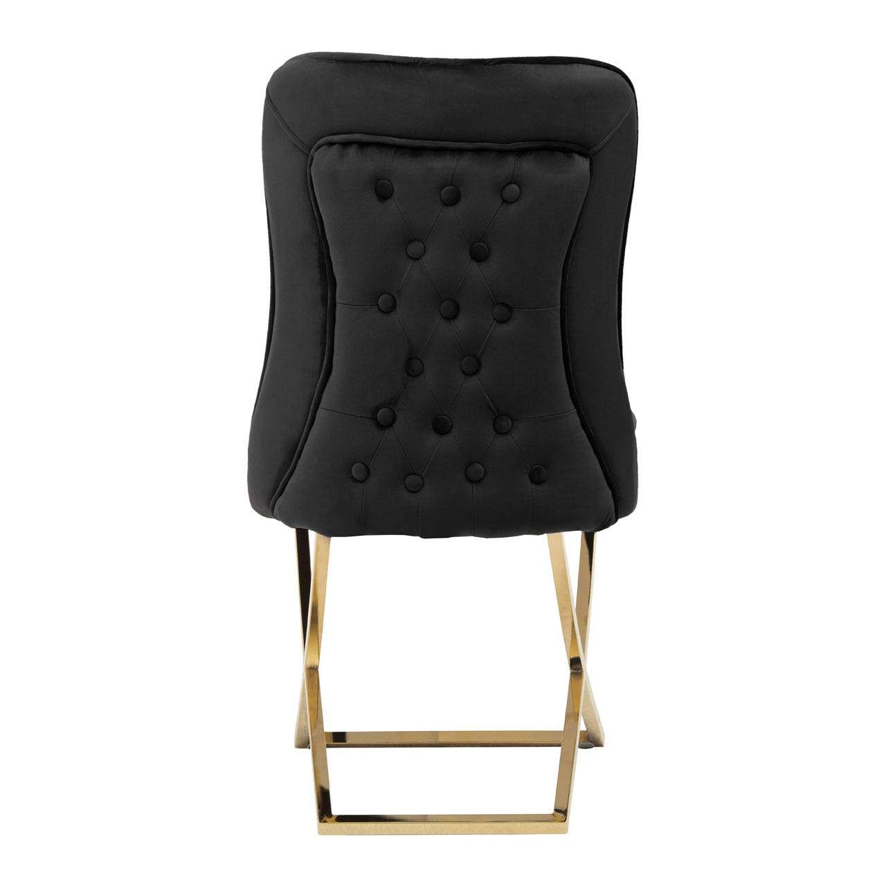 Hamilton Interiors Dining Belle Button Back Black Dining Chair House of Isabella UK