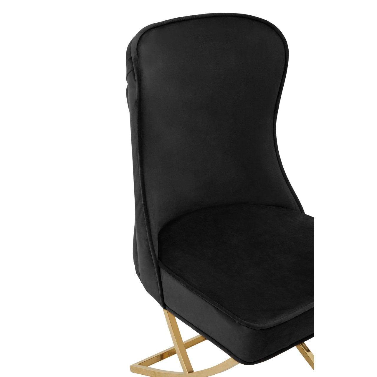 Hamilton Interiors Dining Belle Button Back Black Dining Chair House of Isabella UK