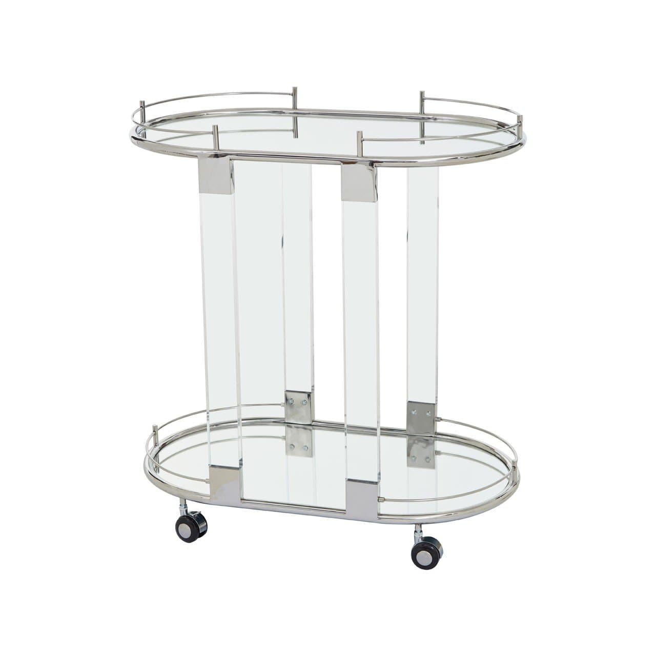 Hamilton Interiors Dining Brand New - Orzo Trolley Mirror Silver | Outlet House of Isabella UK