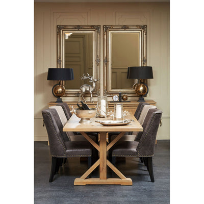 Hamilton Interiors Dining Lyon Aged Grey Dining Table House of Isabella UK
