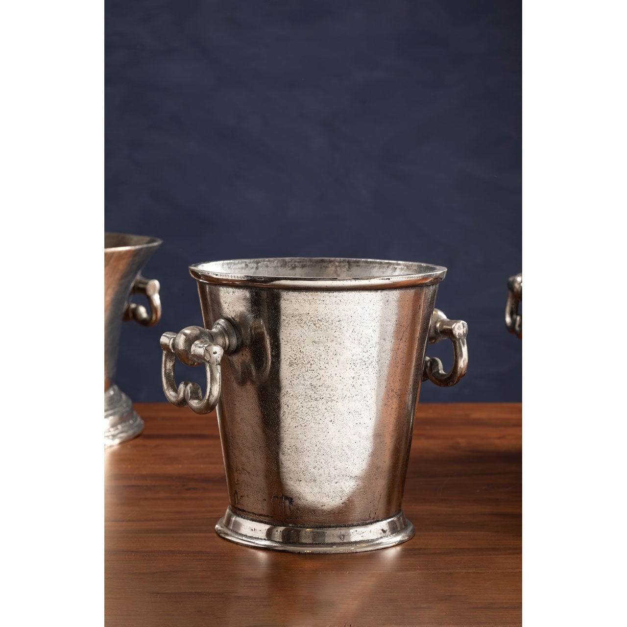 Hamilton Interiors Dining Rustic Antique Silver Wine Cooler House of Isabella UK