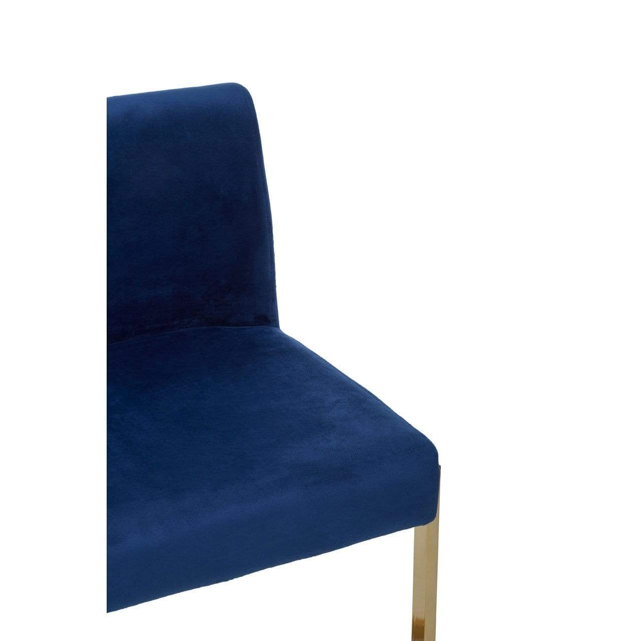 Hamilton Interiors Dining Tamara Blue Velvet Bar Chair With Low Back House of Isabella UK