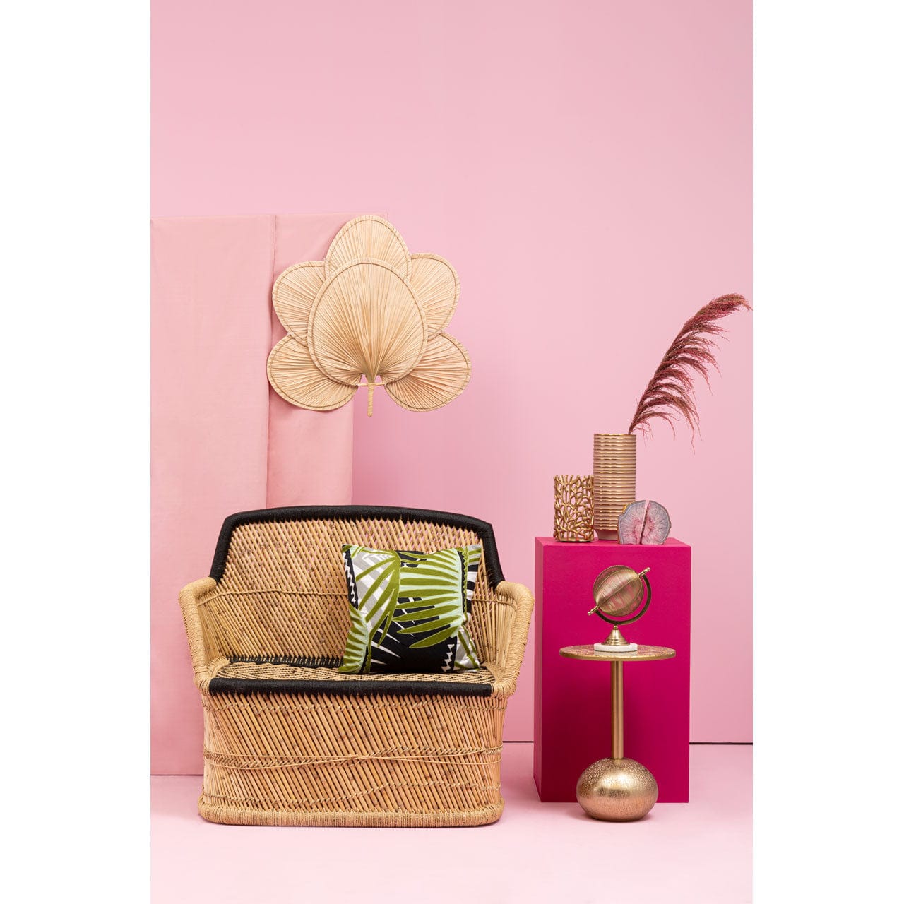 Hamilton Interiors Gifts & Hampers Balta Natural Palm Leaf Fan House of Isabella UK