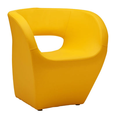 Hamilton Interiors Living Aldo Yellow Leather Effect Chair House of Isabella UK
