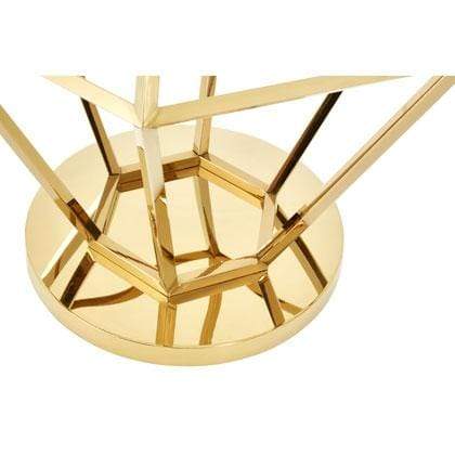 Hamilton Interiors, Allez Small Gold Finish Donelle End Table - House of Isabella UK