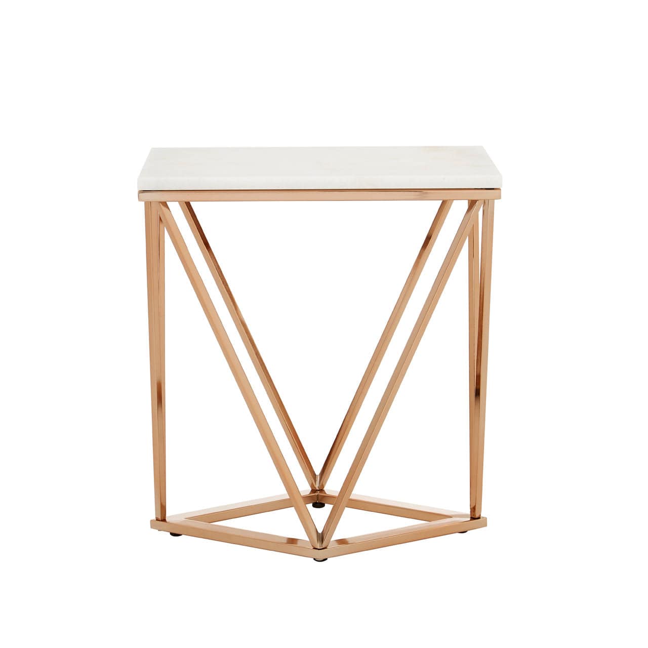 Hamilton Interiors Living Allure Rectangular Champagne End Table House of Isabella UK
