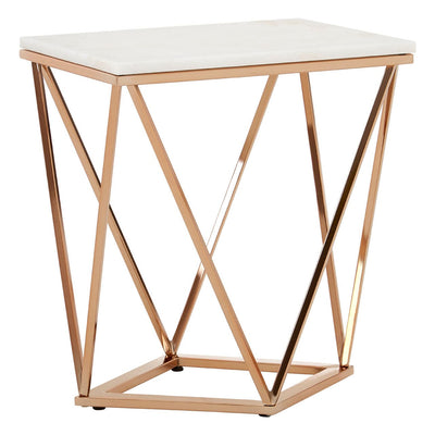 Hamilton Interiors Living Allure Rectangular Champagne End Table House of Isabella UK
