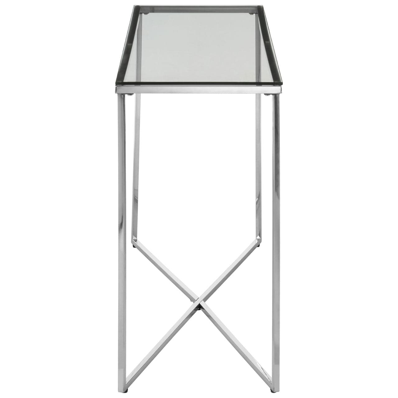 Hamilton Interiors Living Allure Silver Cross Base Console Table House of Isabella UK