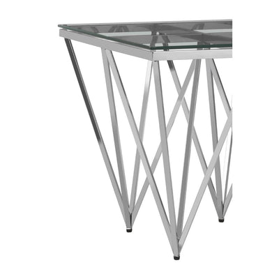Hamilton Interiors Living Allure Silver Finish Spike Legs End Table House of Isabella UK